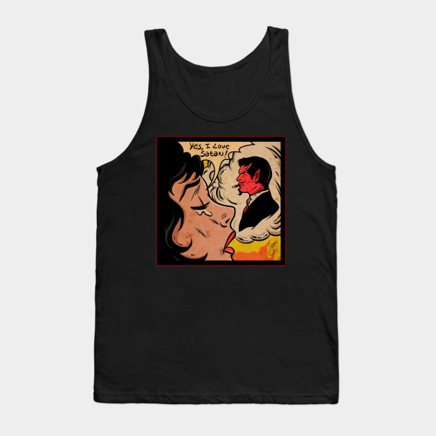 I Love Satan Tank Top by Greendevil